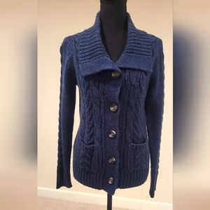 St John's Bay Button Down Sweater Small